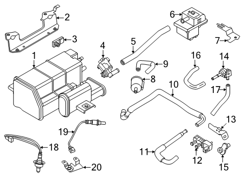 2025 Nissan Murano AIR FUEL RATIO SENSOR Diagram for 22693-6SX0A