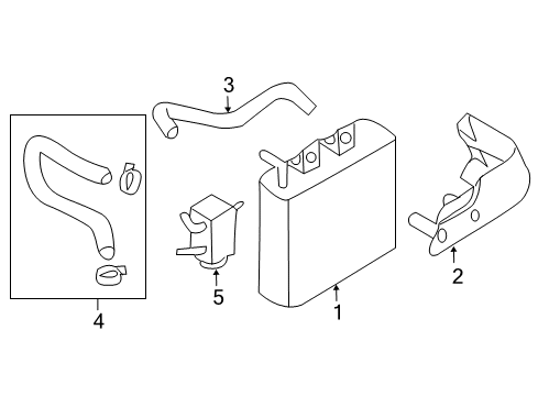 Auto Transmission Oil Cooler Hose Diagram for 21633-JA00A