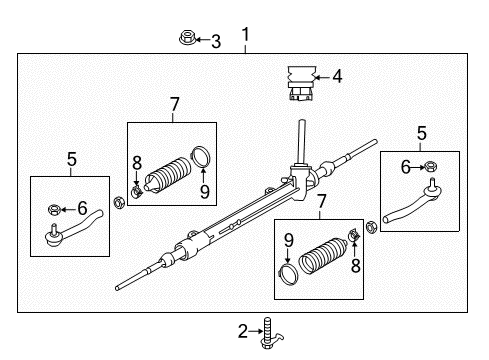 Socket Kit-Tie Rod Diagram for D8520-1KA0B