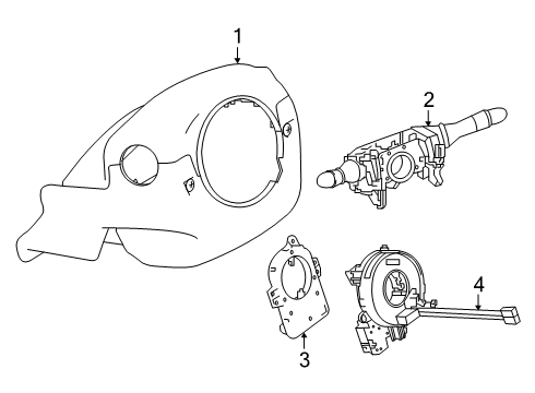 2023 Nissan Altima Sensor Assembly-Steering Angle Diagram for 47945-6CA0C
