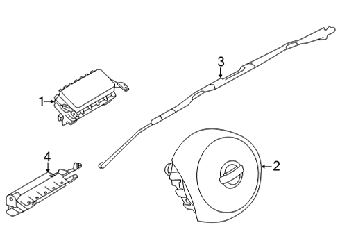 2025 Nissan Versa MODULE ASSY-AIR BAG, ASSIST Diagram for 98515-9EY8A