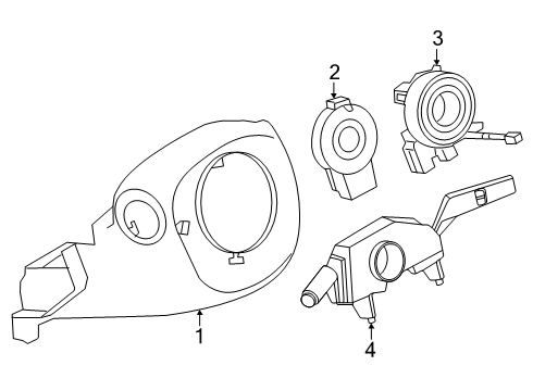 2025 Nissan Kicks Steering Column Cover Set Diagram for 48470-7LF0A