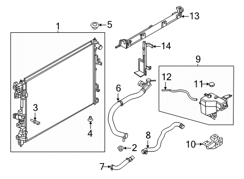 2025 Nissan Murano TANK ASSY-RADIATOR RESERVOIR Diagram for 21710-7BA0B