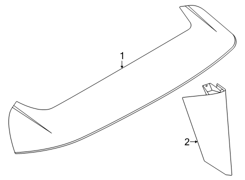 2025 Nissan Kicks SPOILER-AIR ASY Diagram for 96030-7LG0H