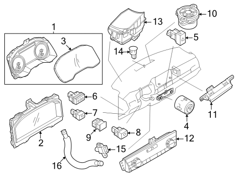 2023 Nissan Pathfinder Controller Assembly-Air Conditioner, Auto Diagram for 27500-6TA3B