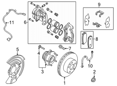 2025 Nissan Pathfinder Disc Brake Rotor Front Diagram for 40206-6SA0B