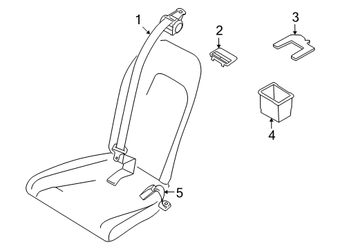 2023 Nissan GT-R BELT ASSY-BUCKLE,REAR SEAT Diagram for 88842-6HU0A