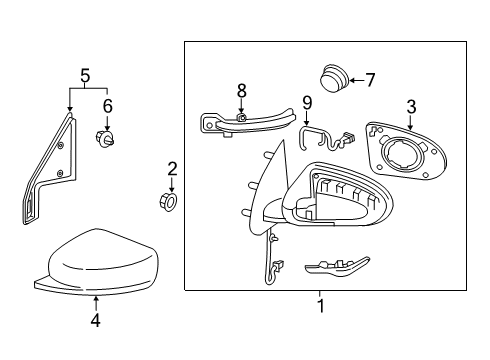 2023 Nissan Kicks CAMERA ASSY-SIDE VIEW Diagram for 28419-5SA0D