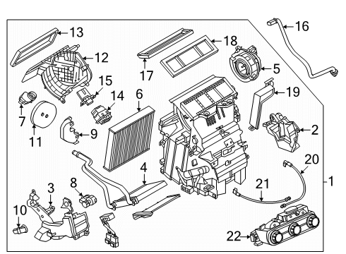 2025 Nissan Kicks MOTOR ASSY-BLOWER Diagram for 27226-7LF0A