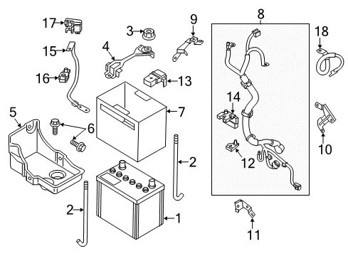 2024 Nissan Armada Bracket Diagram for 24136-6JS0A