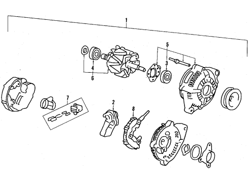 2024 Nissan Z Fan & Shroud Motor Assembly Diagram for 21481-6GP1A