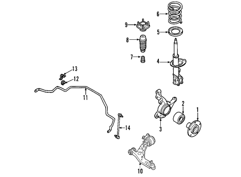 2022 Nissan Sentra MEMBER COMPL-FRONT SUSPENSION Diagram for 54401-6LT0C