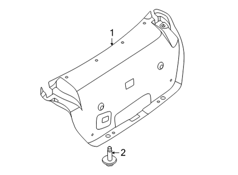 2025 Nissan Sentra Back Door Finisher Assembly Diagram for 84966-6LE0A