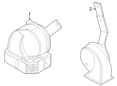 2024 Nissan Z Electric Low Horn Assembly Diagram for 25620-6GR0A