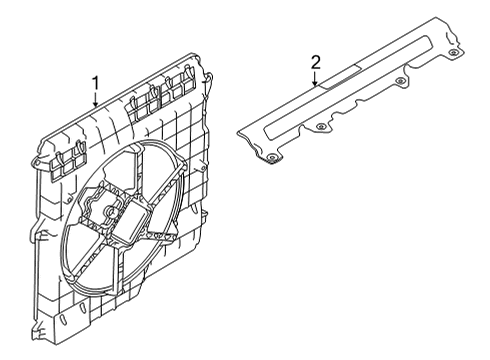 2025 Nissan Frontier Fan & Shroud Motor Assembly Diagram for 21481-9BY0B