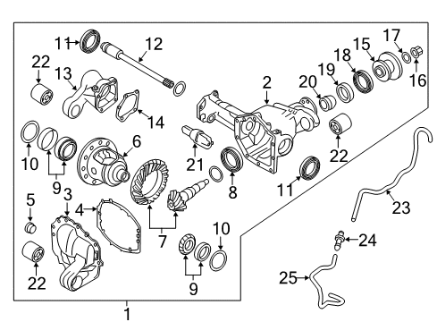 2023 Nissan Titan Final Drive Assy-Front Diagram for 38500-9FV2A