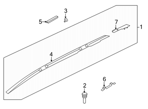 2021 Nissan Rogue End Cap-Rear LH Diagram for 73831-6RA0A