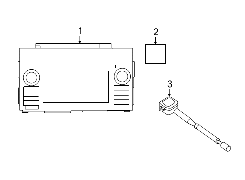 2023 Nissan Titan Audio/Video Control Assembly Diagram for 2591A-9FY1E