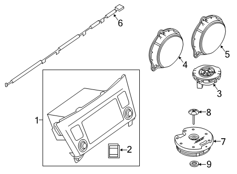 2022 Nissan Rogue Sport Cont Assembly Diagram for 2591A-8FM0D
