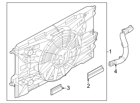2024 Nissan ARIYA MOTOR & FAN ASSY-W/SHROUD Diagram for 21481-5MP0A