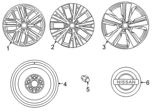 2025 Nissan Rogue WHEEL-DISC,AL Diagram for 40300-6EN1A