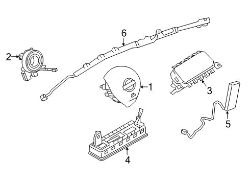 2024 Nissan Kicks MODULE ASSY - AIR BAG, DRIVER Diagram for 98510-9VC8A