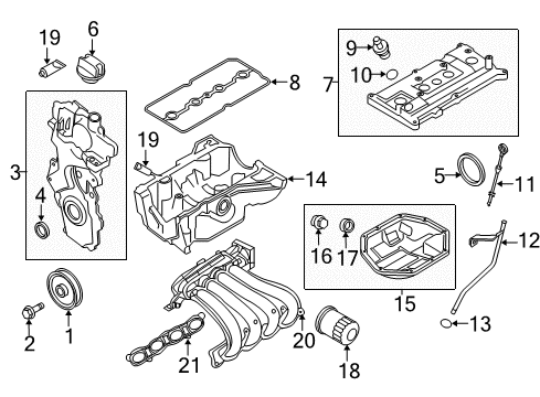 2021 Nissan NV Intake Manifold Diagram for 14001-ET00B