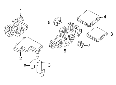 2020 Nissan Rogue CONTROL UNIT ASSY-IPDM,ENGINE ROOM Diagram for 284B7-5NA3B