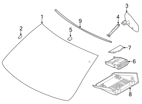 2024 Nissan Altima Lane Keep Camera Assembly Diagram for 284G3-6CA4A