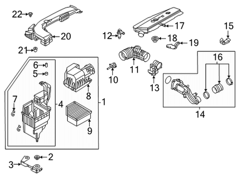2024 Nissan Rogue RESONATOR ASSY-AIR Diagram for 16585-6EN1A
