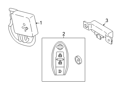 2023 Nissan Leaf Smart Keyless Switch Assembly Diagram for 285E3-5SA1C