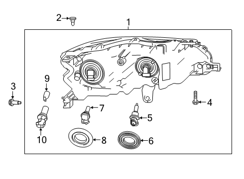 2022 Nissan Altima LAMP ASSY - HEAD, RH Diagram for 26010-6CA0B