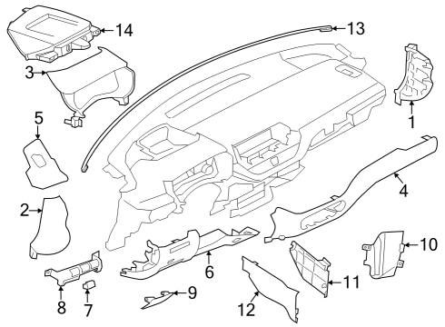 2025 Nissan Altima Lid-Cluster Diagram for 68240-9HG1A