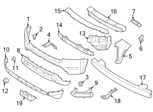 Bumper-Front,LH Diagram for 62019-9BU0D