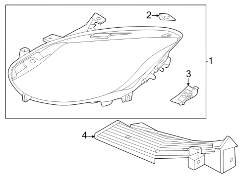 2024 Nissan Z PROTECTOR-HEADLAMP Diagram for 26325-6GR0A