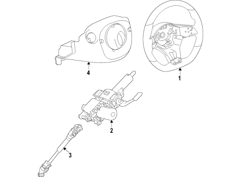 2024 Nissan Kicks SWITCH ASSY-STEERING Diagram for 25550-5RL0C