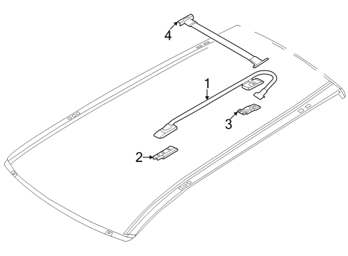 2024 Nissan Pathfinder ROOF RACK ASSY-LH Diagram for 73821-9A40B