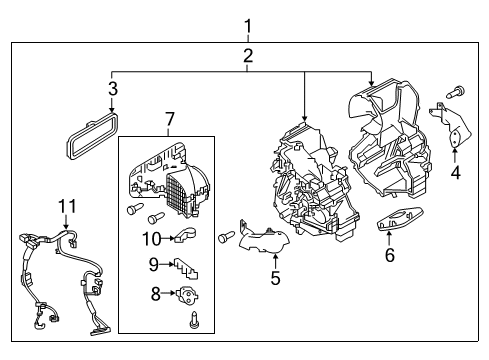 2020 Nissan Rogue Sport HARNESS-SUB,BLOWER UNIT Diagram for 24040-6FP0B