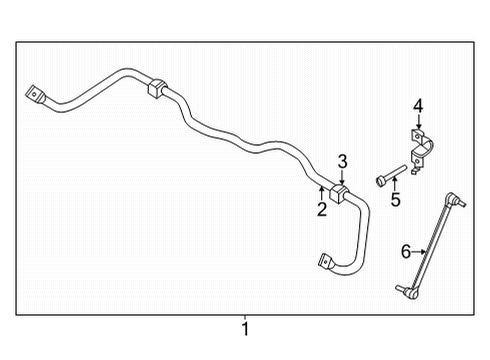 2020 Nissan Sentra Front Stabilizer Diagram for 54611-6LB3A