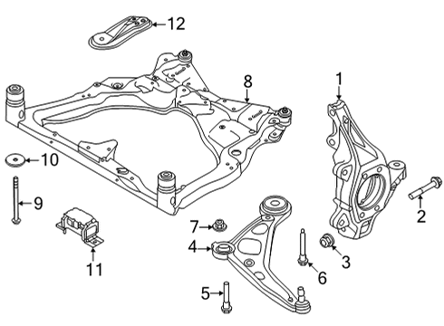 2022 Nissan Pathfinder Dynamic Damper Diagram for 54490-6SA0A