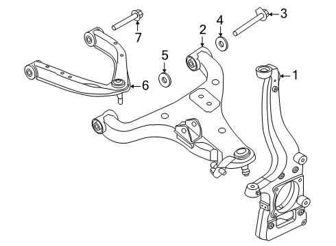 2025 Nissan Armada Front Suspension Components Diagram 2
