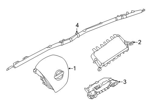 2023 Nissan Maxima MODULE ASSY-KNEE AIR BAG, ASSIST Diagram for 985R1-9DJ9A