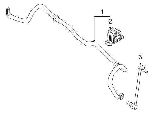 2025 Nissan Kicks Stabilizer Connecting Rod Assembly Diagram for 54618-7LF0B