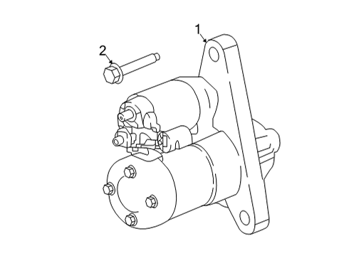 2023 Nissan Rogue Starter Motor Assembly Diagram for 23300-6RC0A
