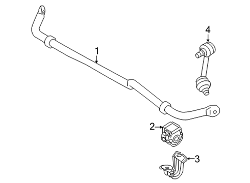2021 Nissan Rogue Clamp-Stabilizer,Rear Diagram for 56233-6RS0A