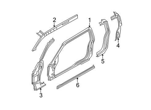2025 Nissan Frontier REINFORCE ASSY Diagram for G6424-9BUMA