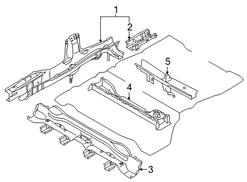 2021 Nissan Murano Member - Cross, Spare Wheel Diagram for G5640-9UHMA