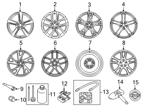 2020 Nissan 370Z SEALANT SET-TIRE Diagram for 99790-5SK5D