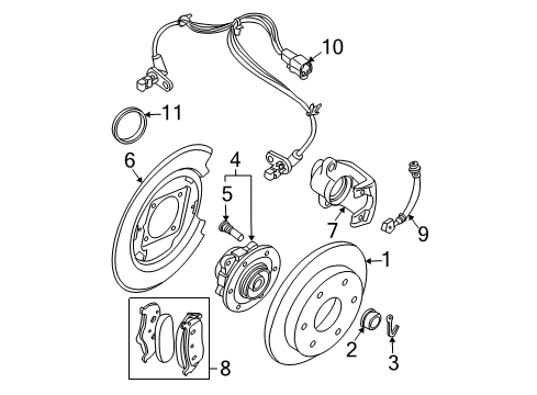 Disc Brake Seal Kit Diagram for D4ABM-EA026