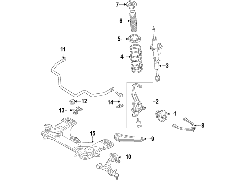 Stabilizer Connecting Rod Assembly Diagram for 54618-JK05B